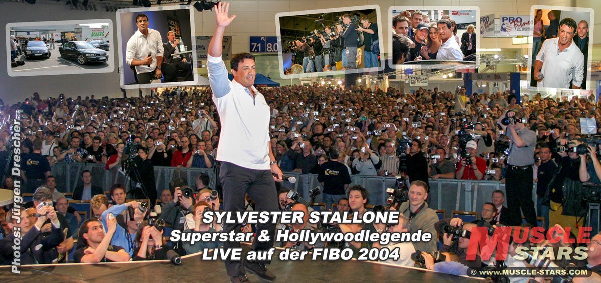 Sylvester Stallone, Superstar & Hollywoodlegende, LIVE auf der FIBO
